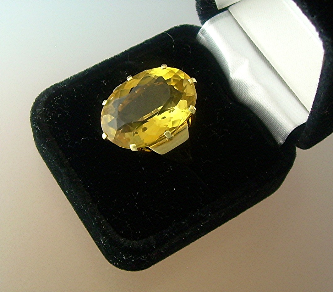 Ring 14K Yellow Gold Golden Citrine