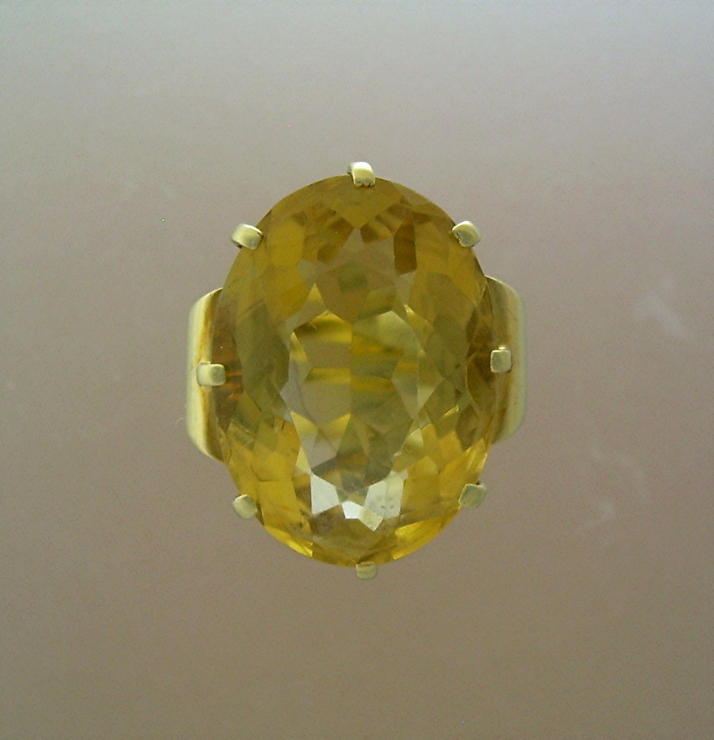 Ring 14K Yellow Gold Golden Citrine