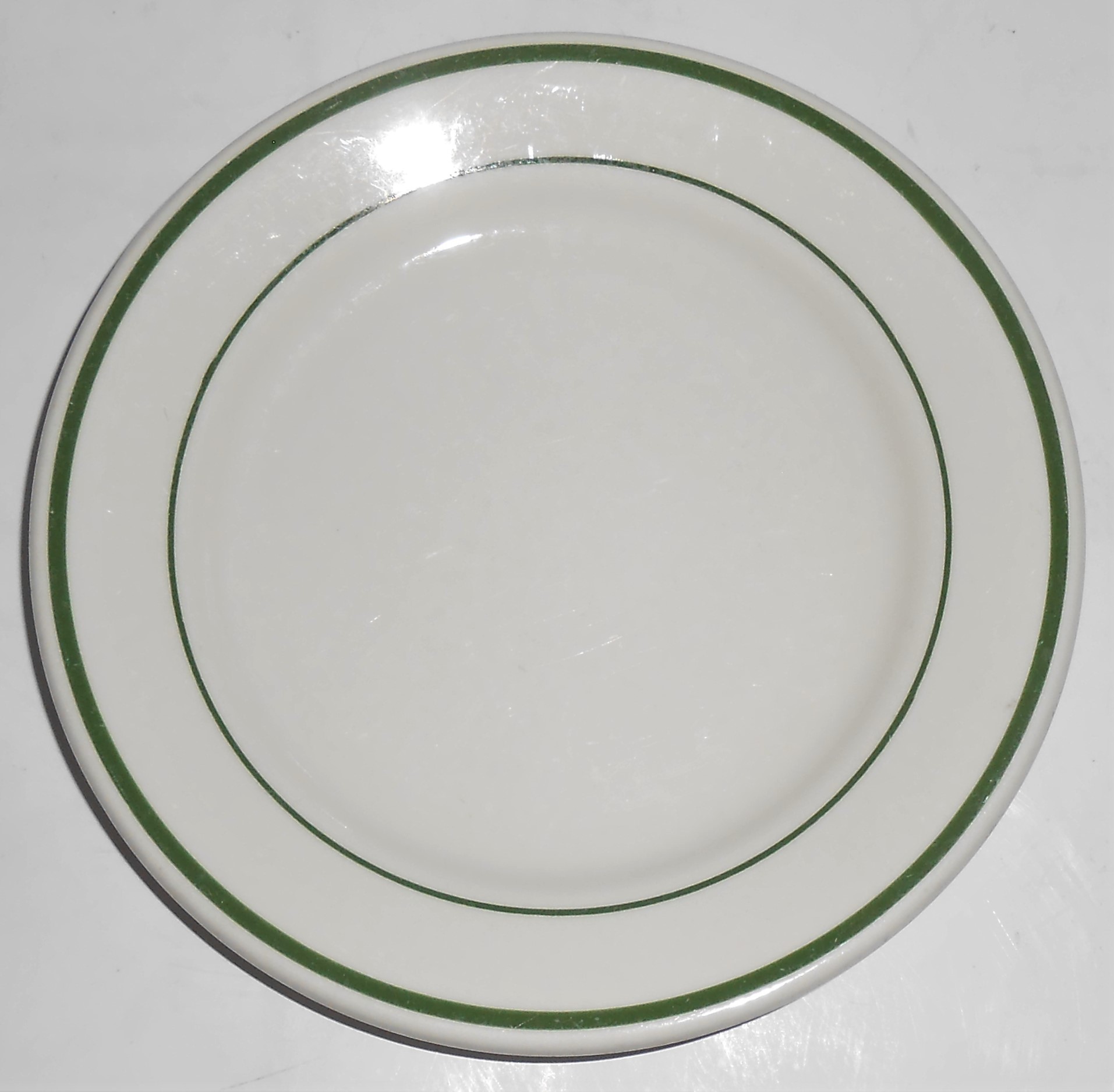 Buffalo Restaurant China Green Bands Bread Plate