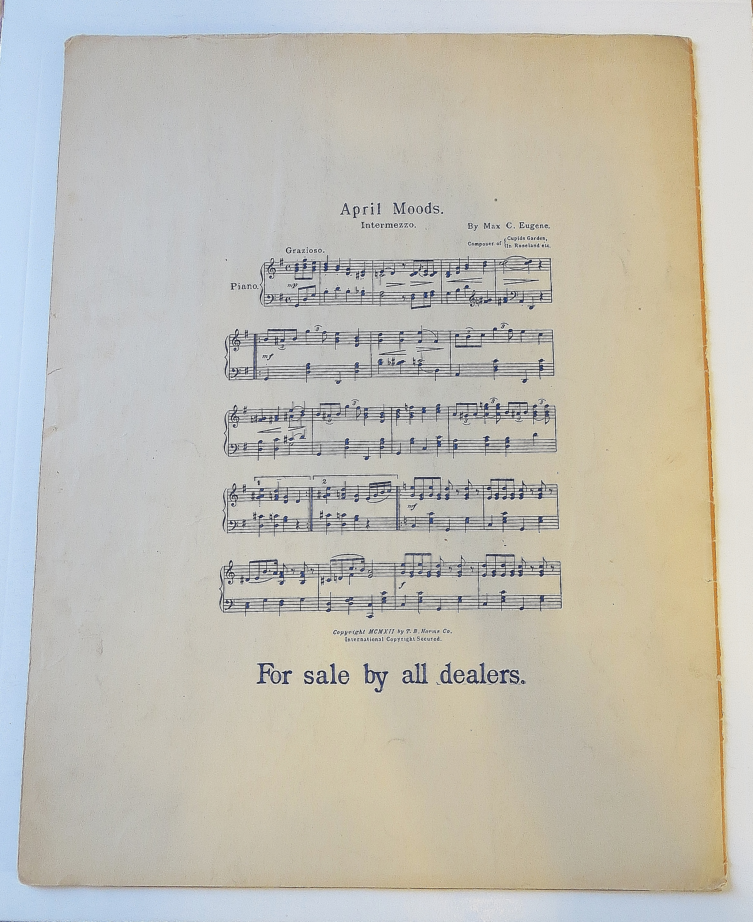 1913 When Dreams Come True By Philip Bartholomae