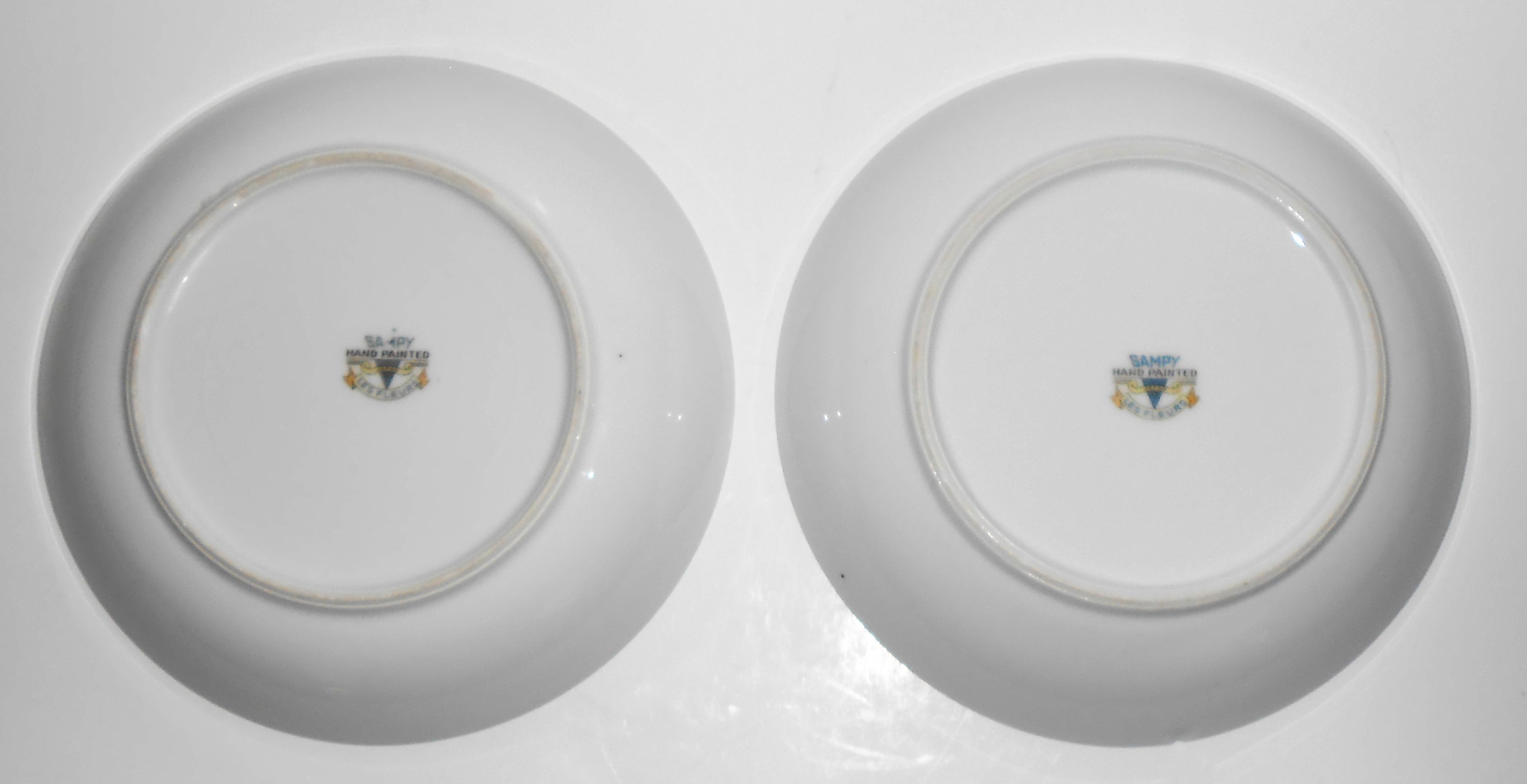 Sampy Fine China Japan Les Fleurs Pair Soup Bowls