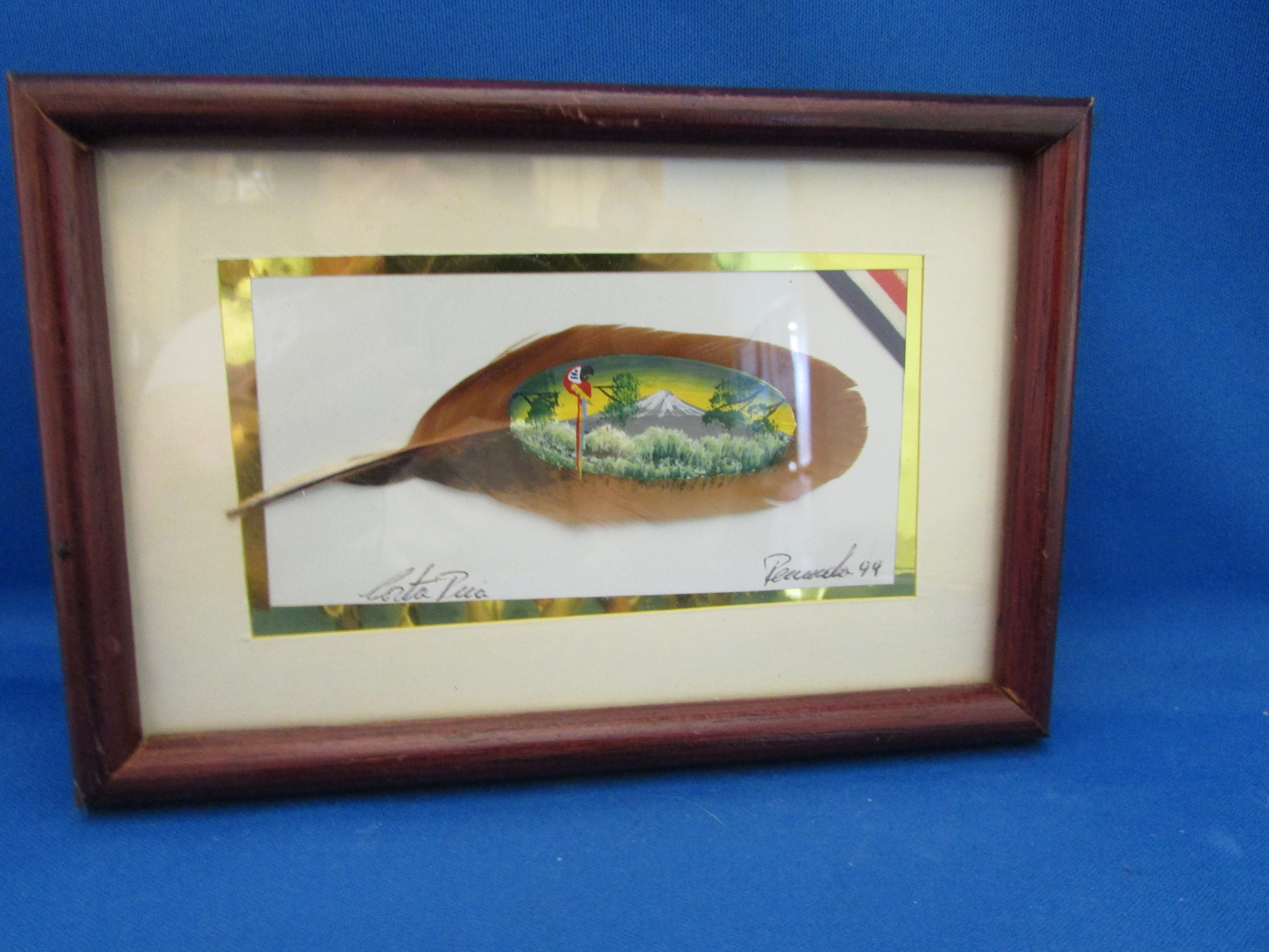 Hand Painted Picture on a Feather