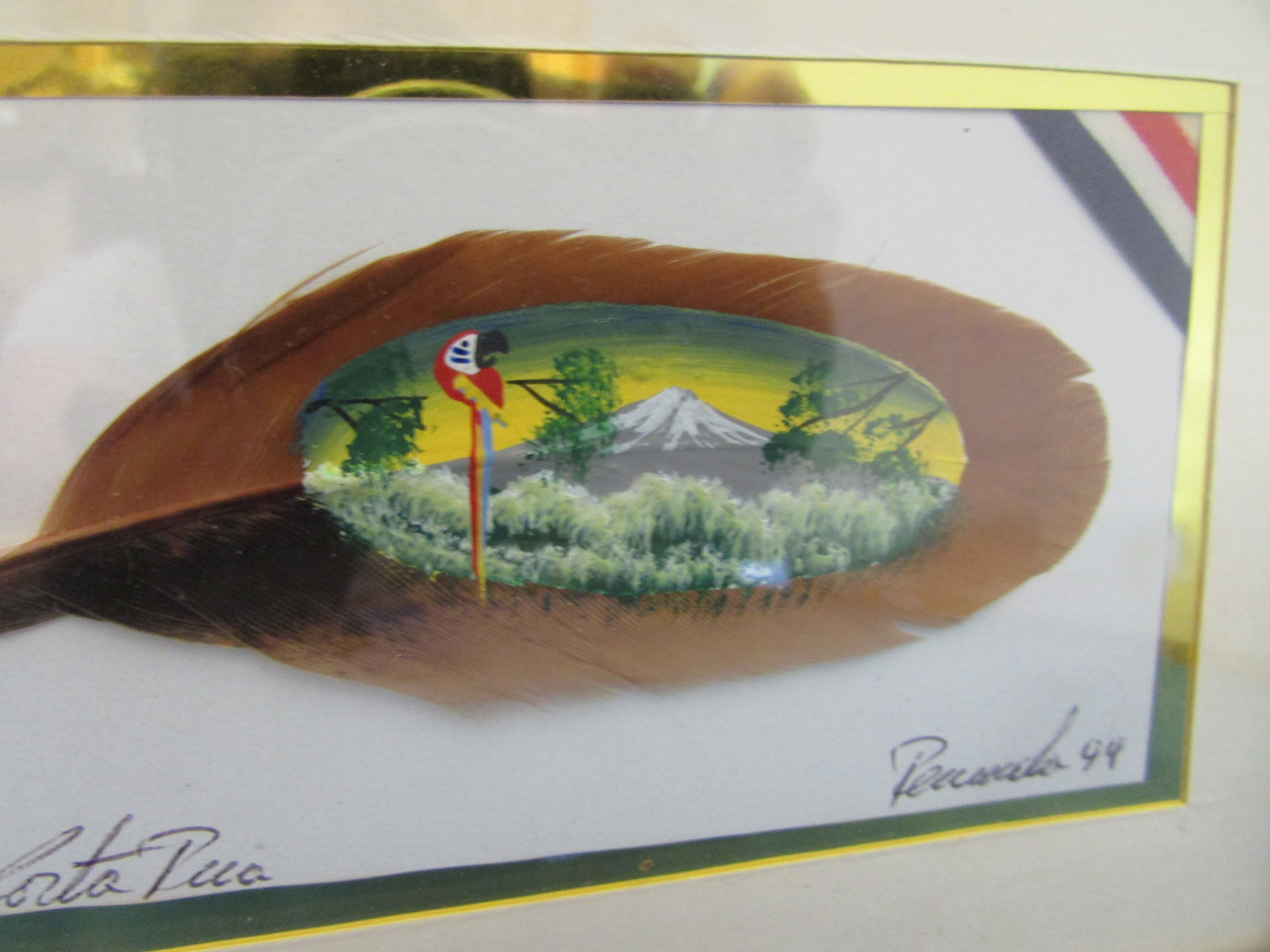 Hand Painted Picture on a Feather