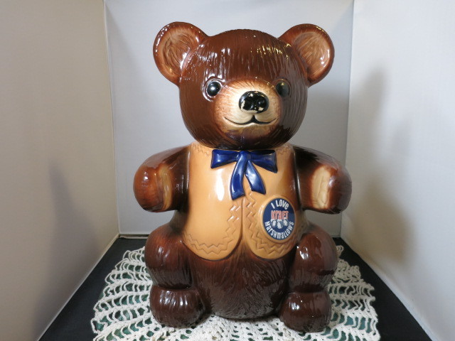 Vintage Kraft Marshmallow Teddy Bear Cookie Jar 1982 Regal China