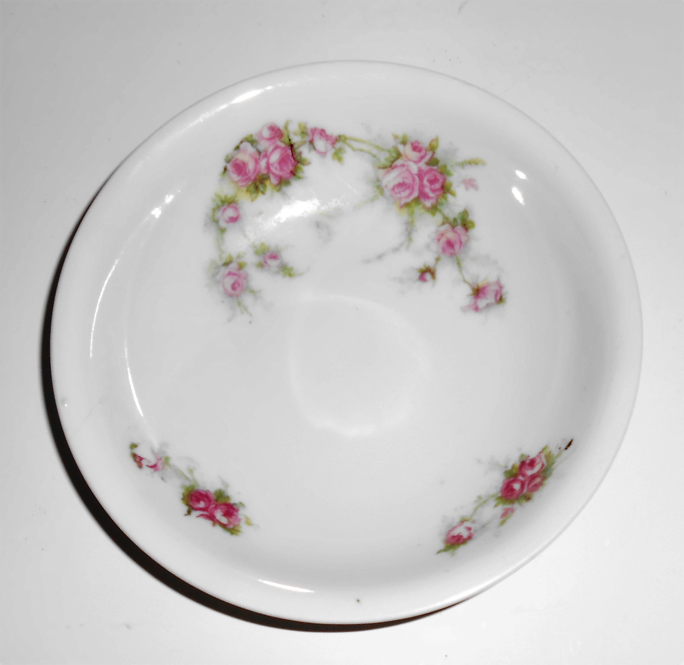 Austria Victoria China Porcelain Pink Roses Fruit Bowl