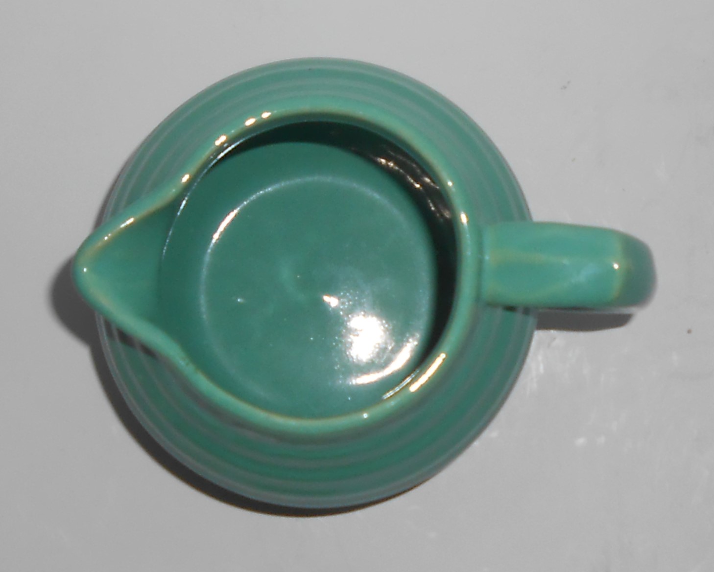 VINTAGE Bauer Pottery Ring Ware Jade 1-1/2 Pint Pitcher