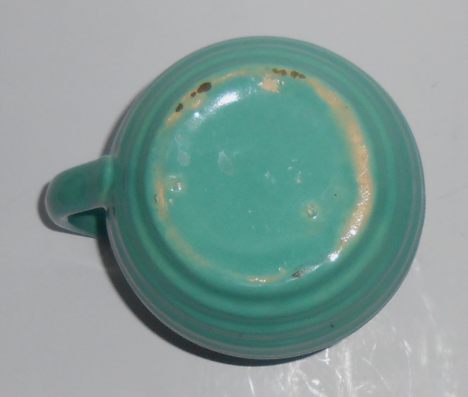 VINTAGE Bauer Pottery Ring Ware Jade 1-1/2 Pint Pitcher