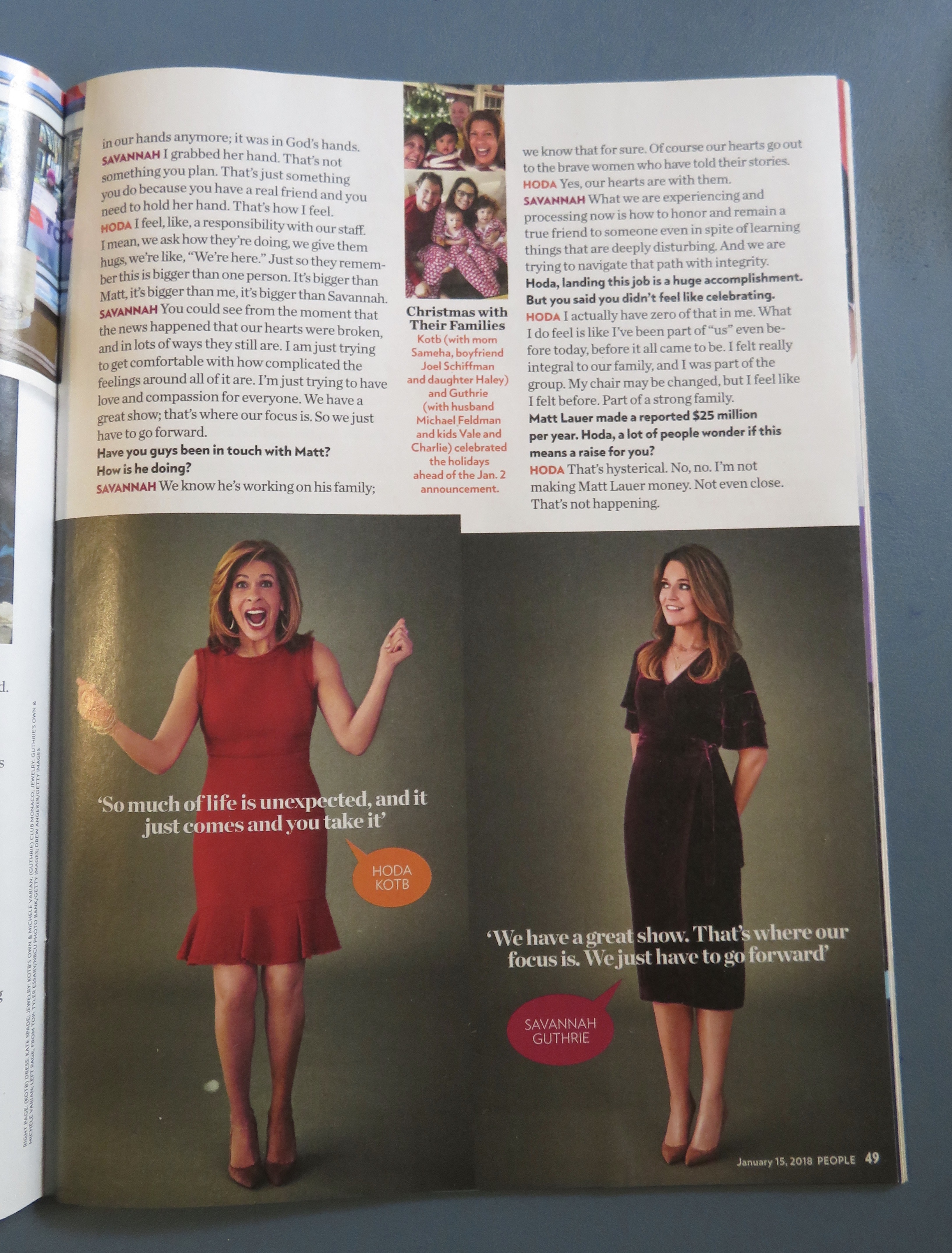 People Magazine January 15, 2018 Hoda & Savannah