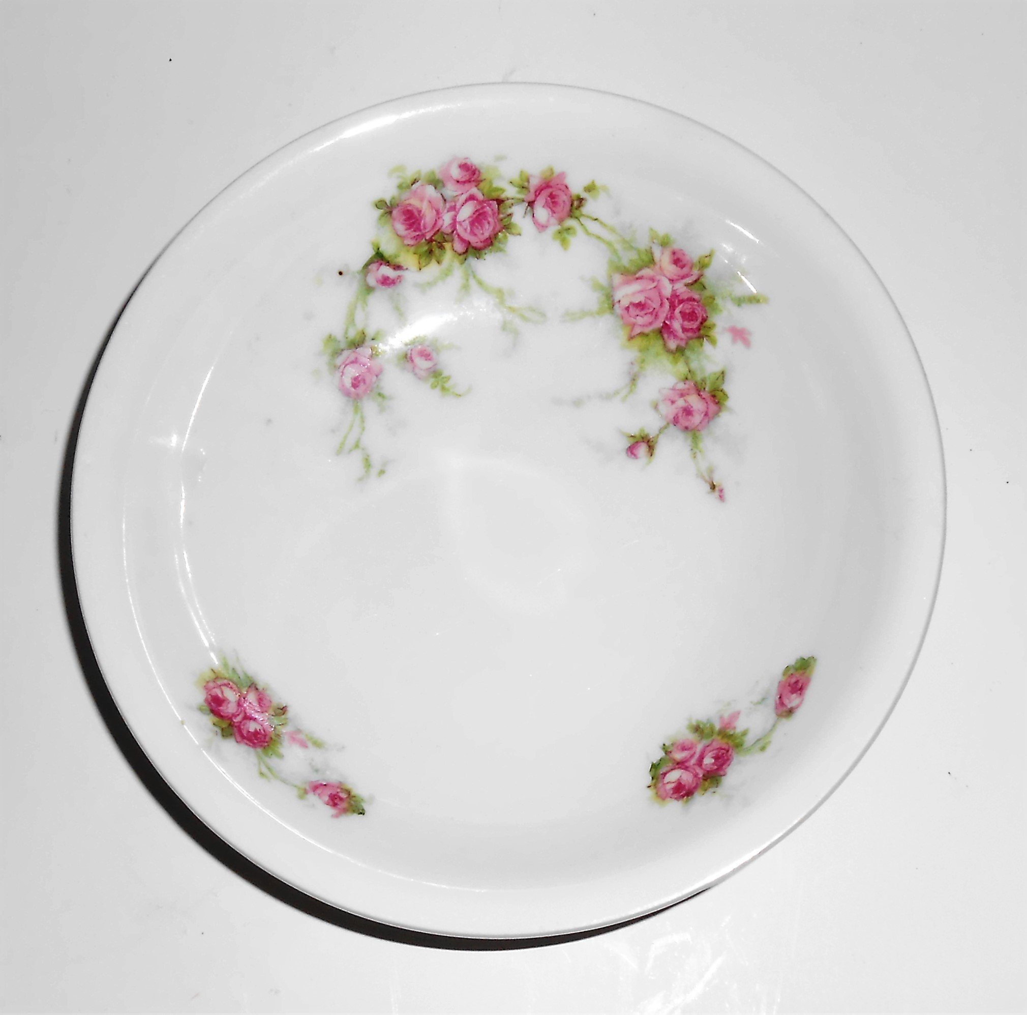 Austria Victoria China Porcelain Pink Roses Fruit Bowl