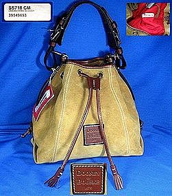 Dooney Bourke Slouch Bag Suede Leather Drawstring