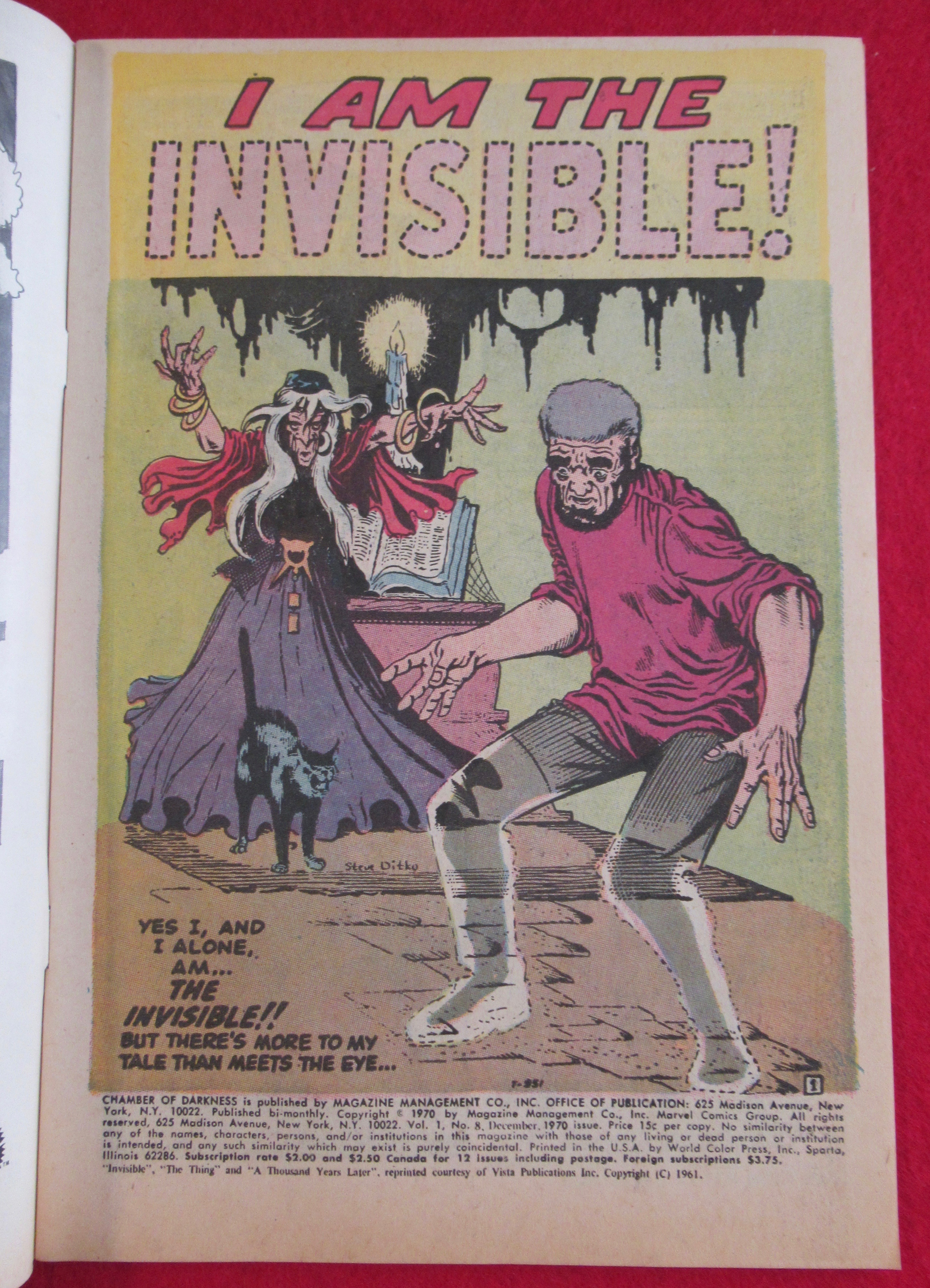 Chamber Of Darkness Comic December 1970 Invisible