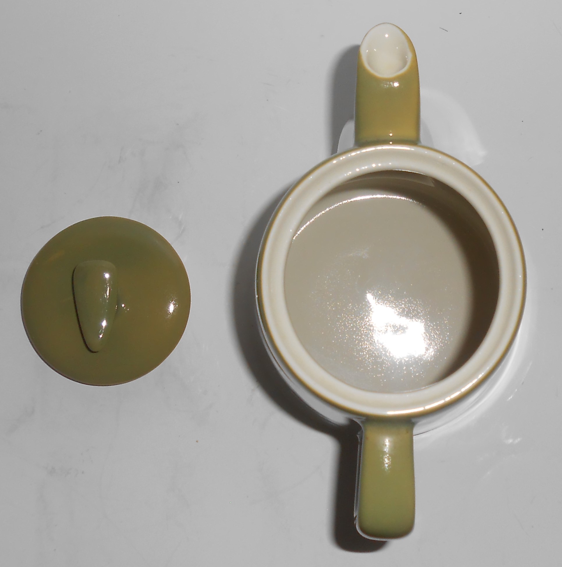 VINTAGE Winfield China Pottery Green/White Duotone Coff