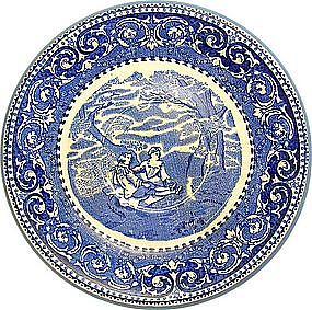 Blue Rowland &. Marsellus Blue Transfer 8 In. Bowl Staf