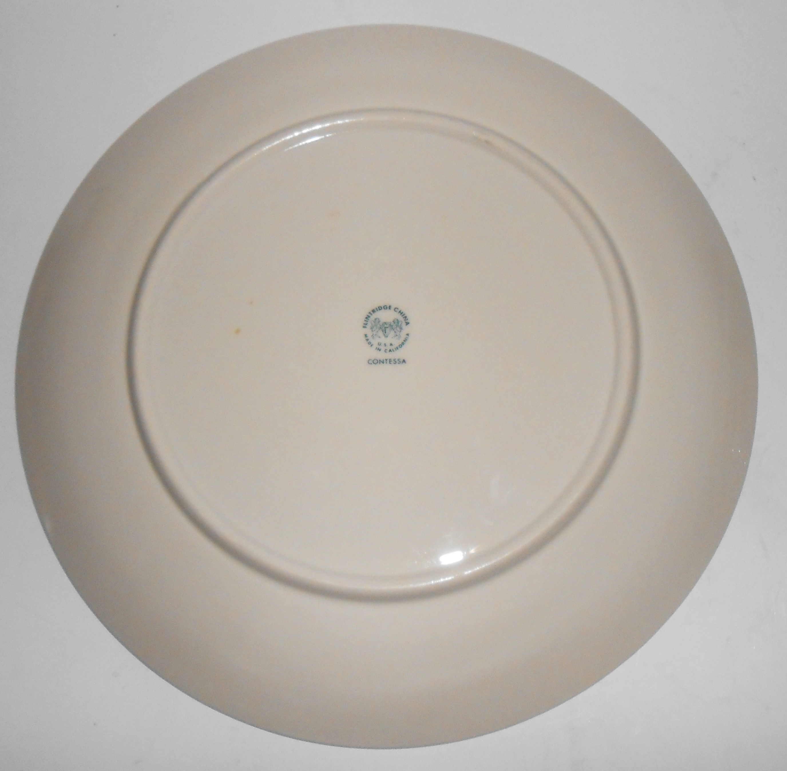 Flintridge Porcelain China Black Contessa Dinner Plate