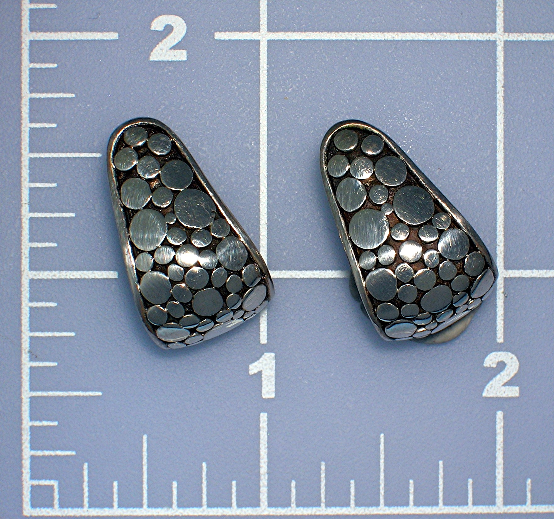 Sterling Silver Pierced Earrings Signed JCD