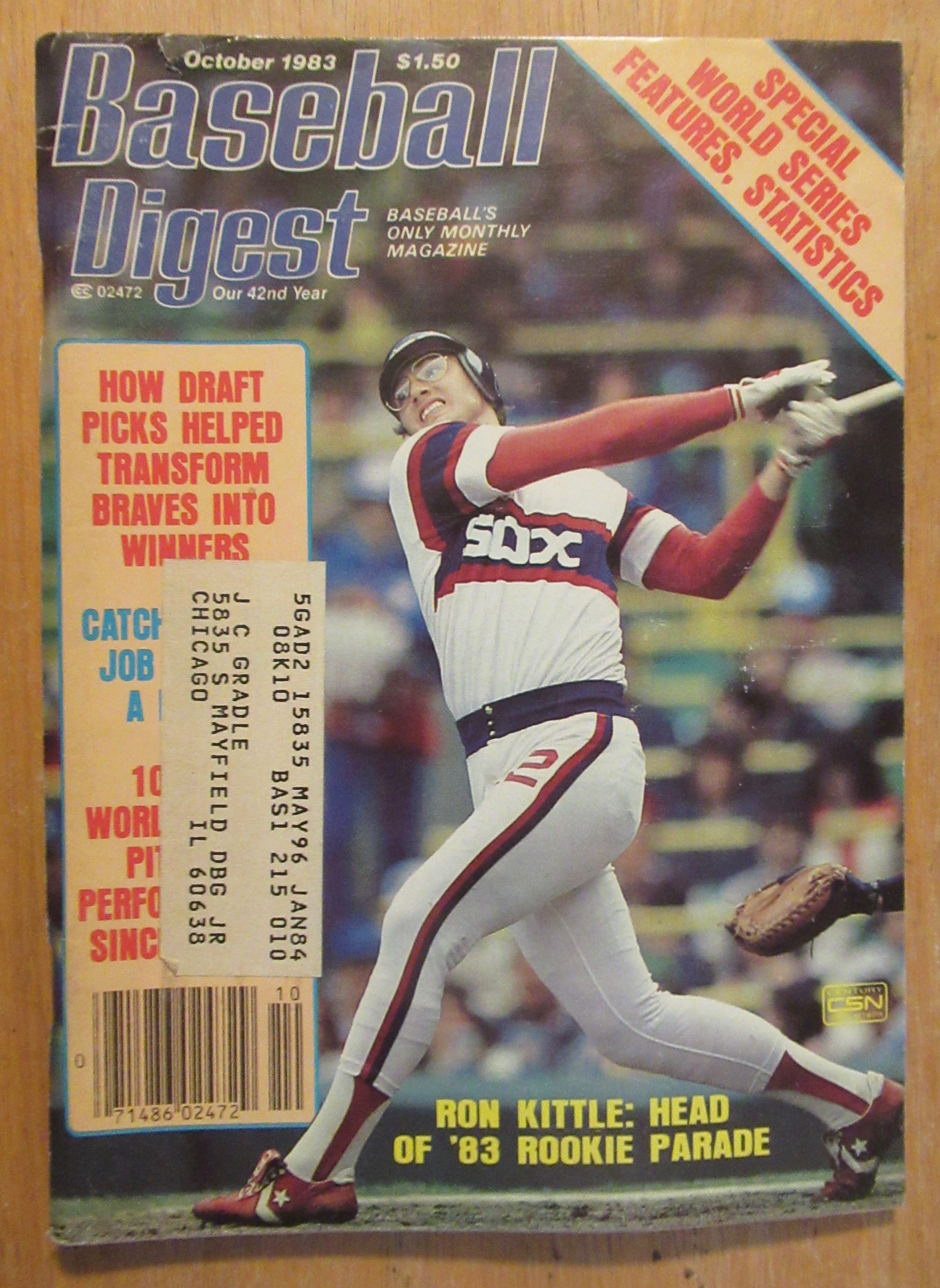 Baseball Digest Magazine October 1983 Ron Kittle