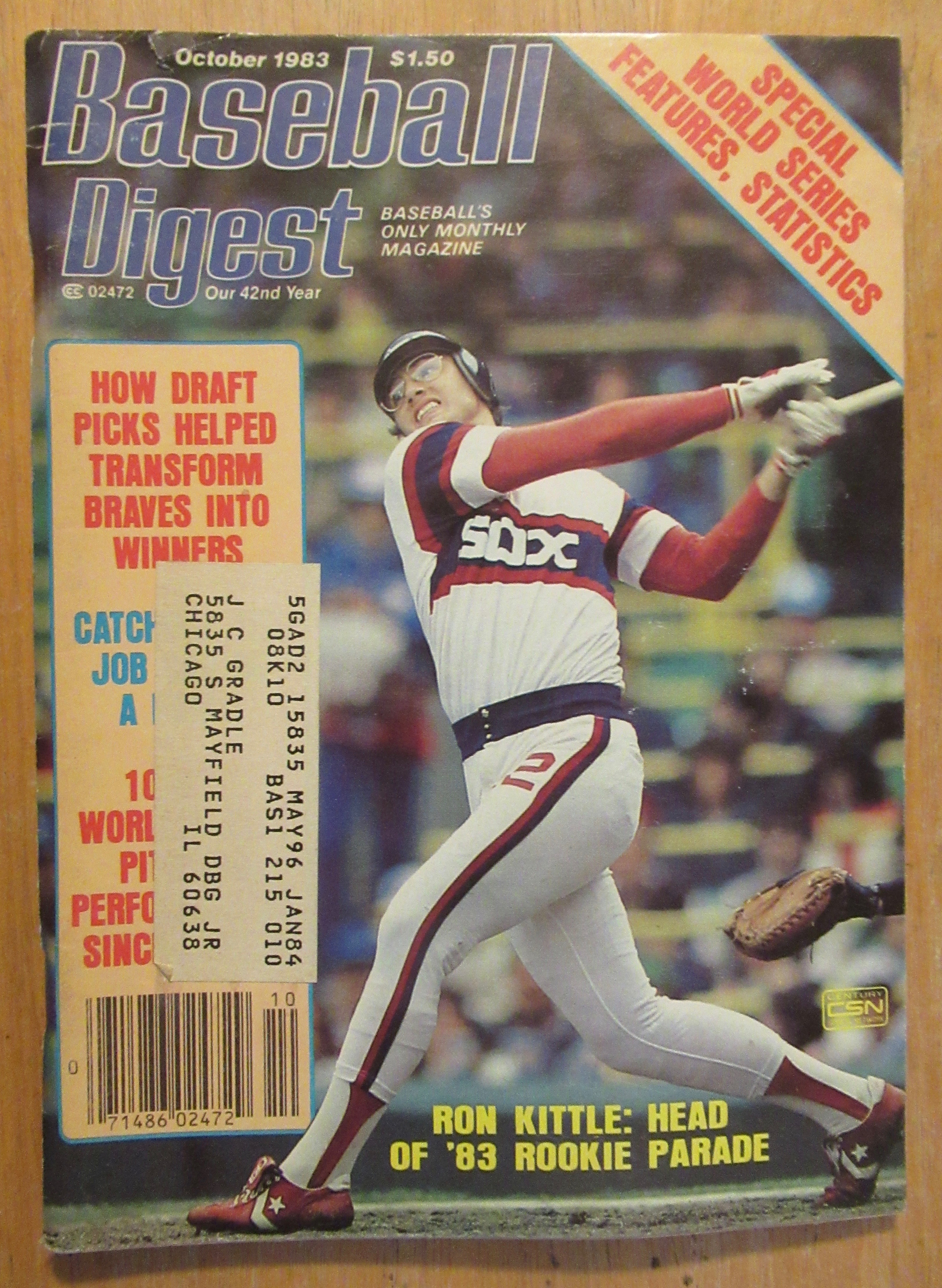 Baseball Digest Magazine October 1983 Ron Kittle