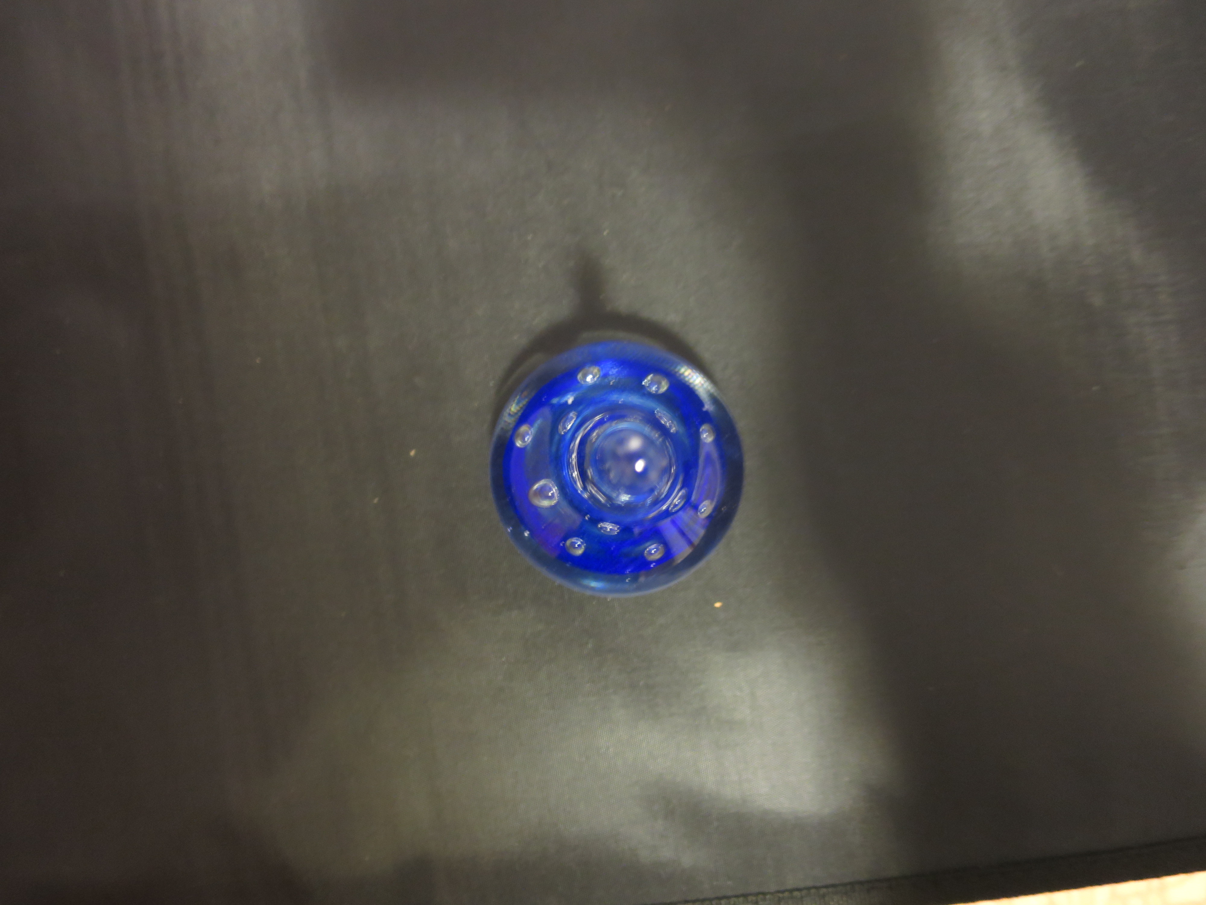 Blown Glass Paperweight Tear Drop Controlled Air Bubble