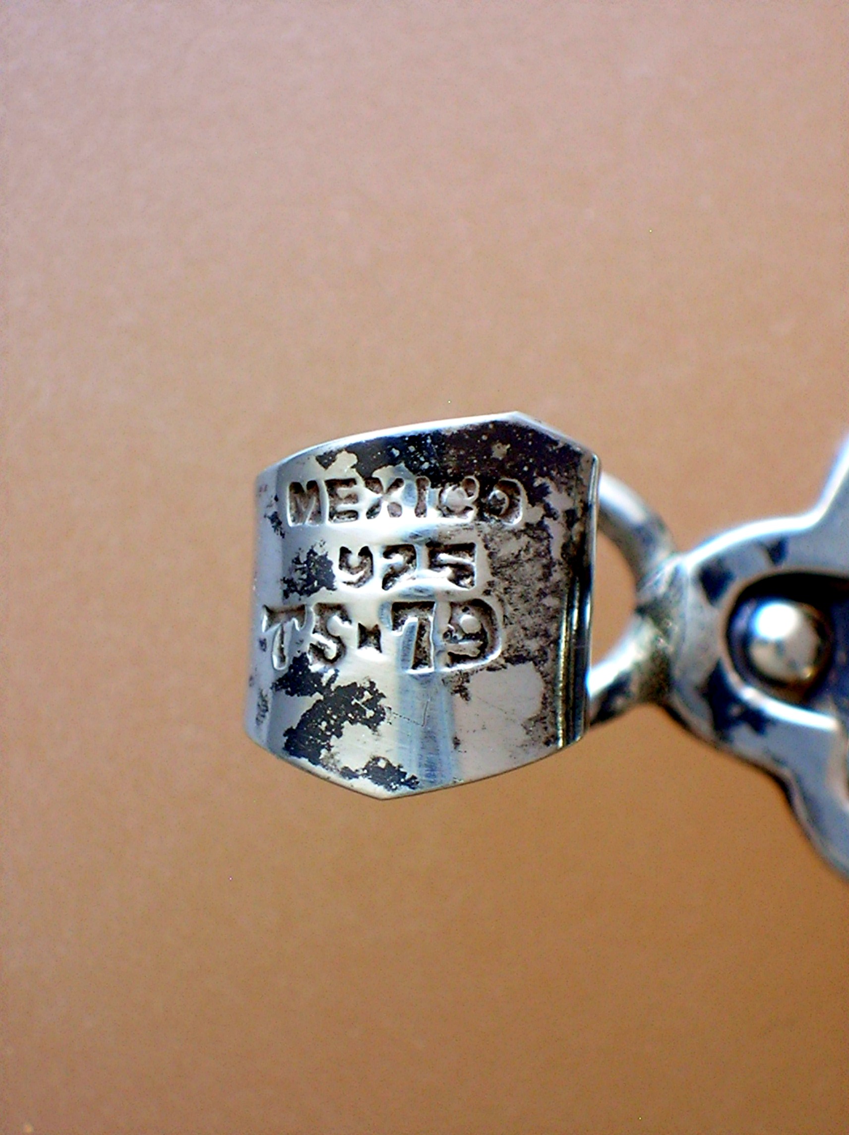 MEXICO Sterling Silver Two Trees TS-79 Cross Pendant