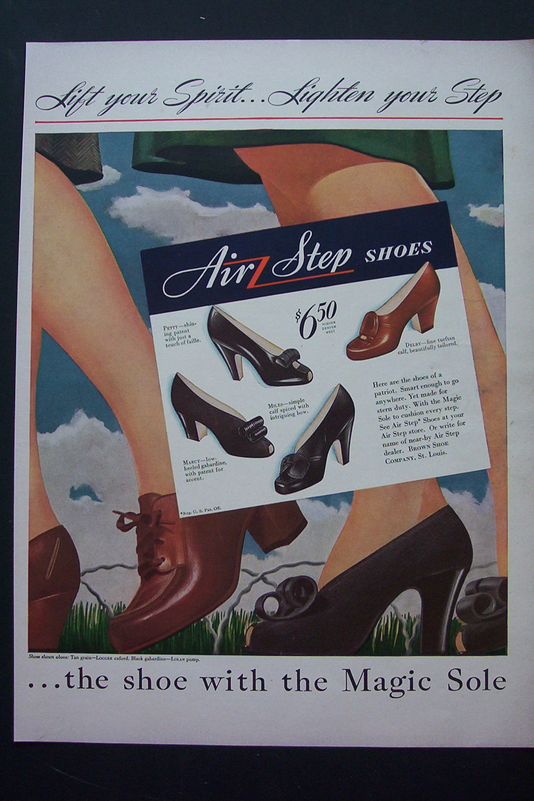 1943 Air Step Shoes with 4 Different Styles of Shoes