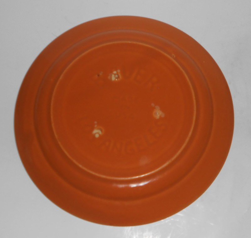VINTAGE Bauer Pottery La Linda Gloss Brown Dinner Plate - MINT