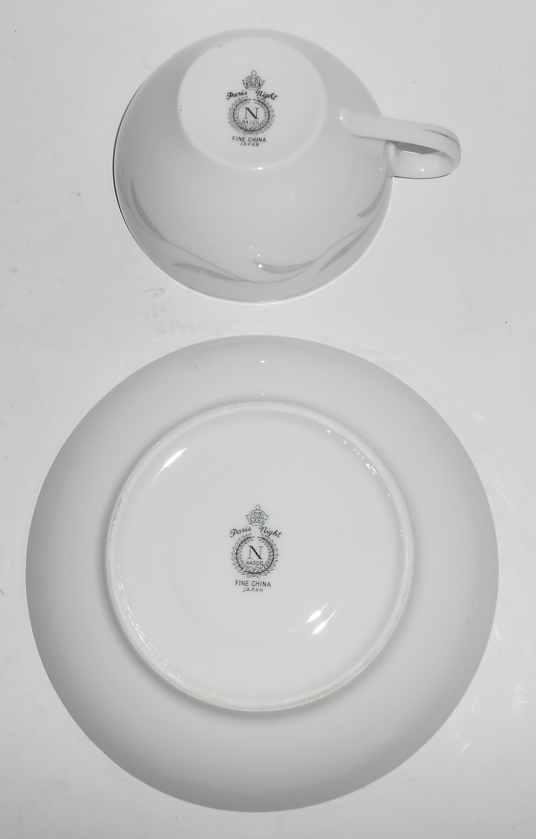 Nasco Fine China Japan Porcelain Paris Night Cup/Saucer