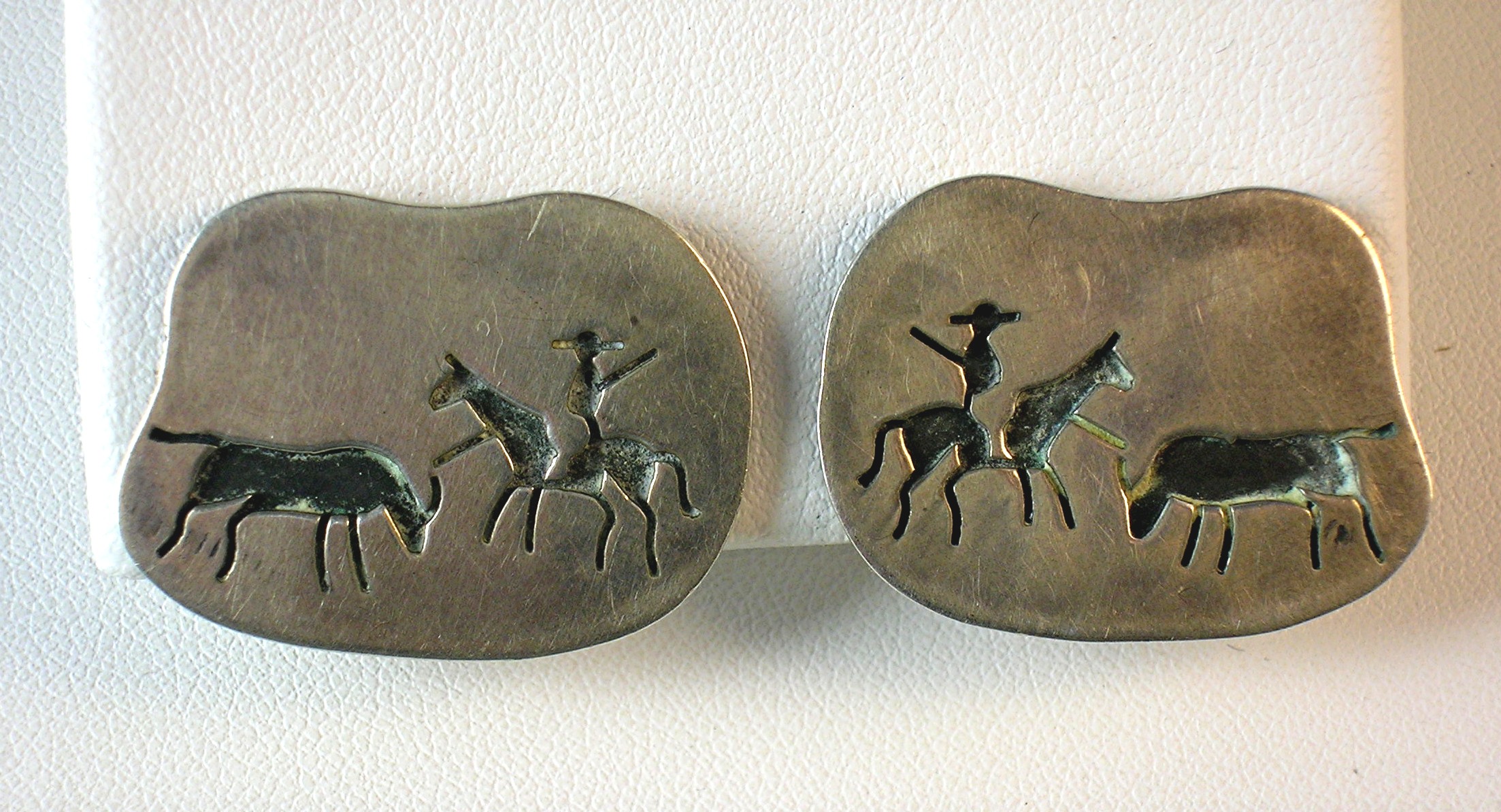 Mexican Sterling Silver Signed Clip Earrings