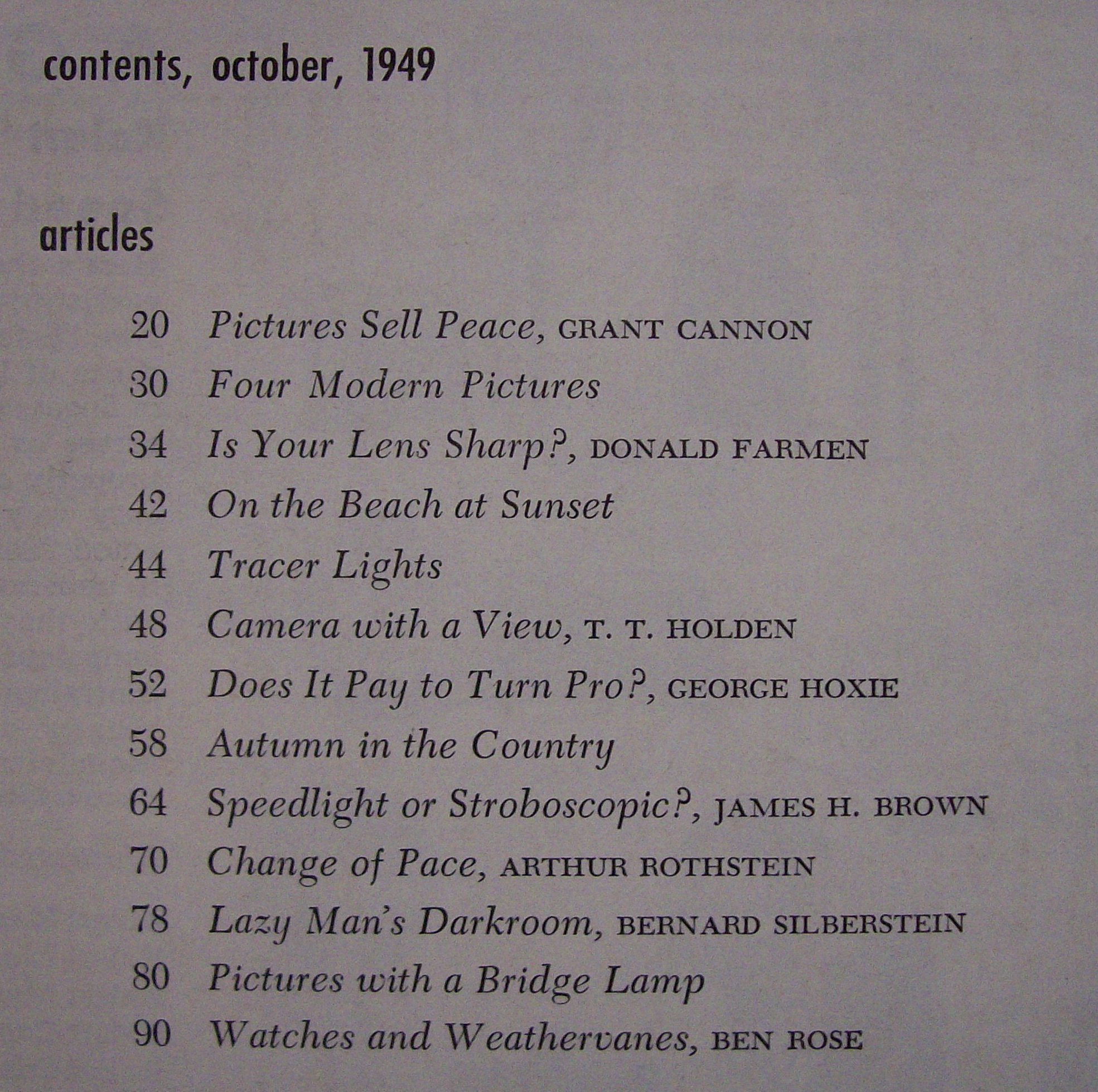 Modern Photography Magazine - October 1949