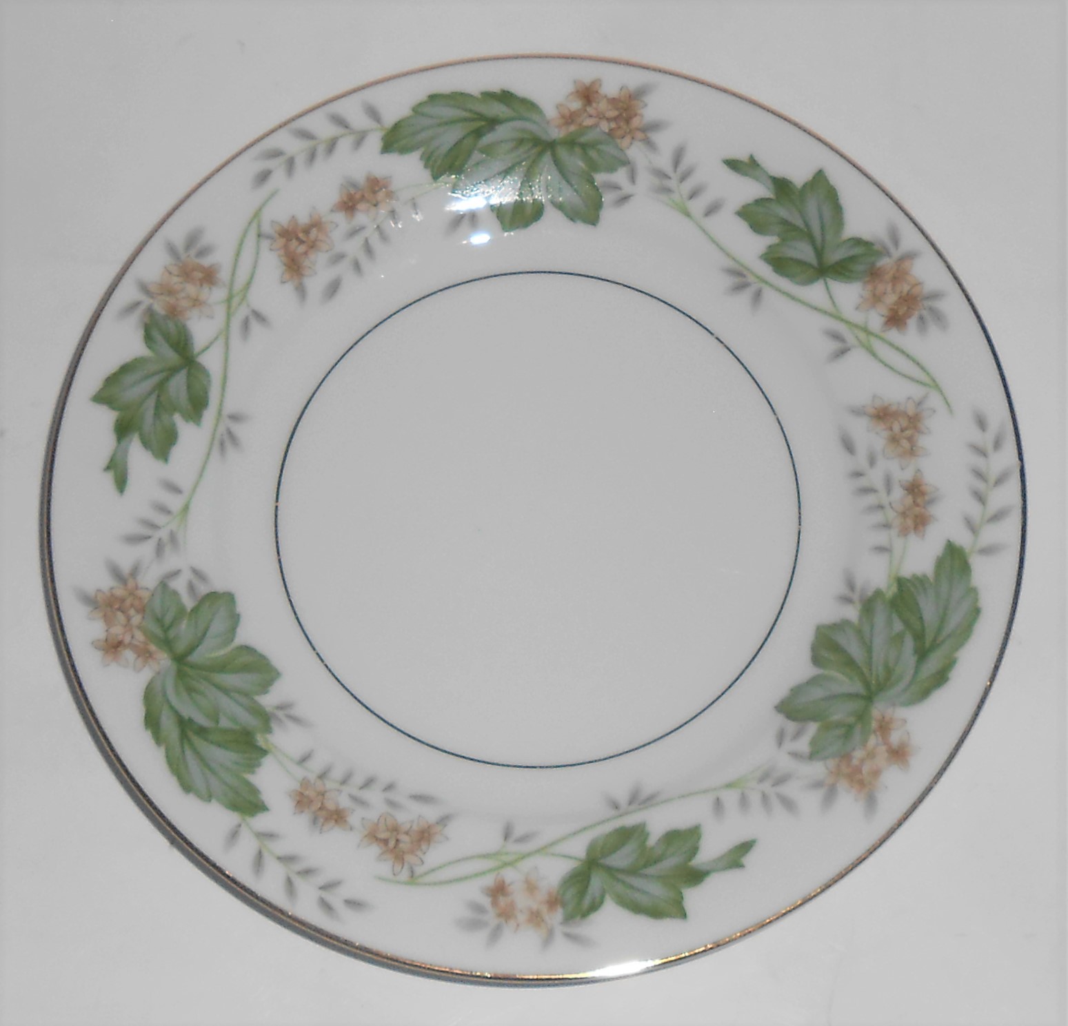Noritake Porcelain China 5312 Daphne W/Gold Bread Plate