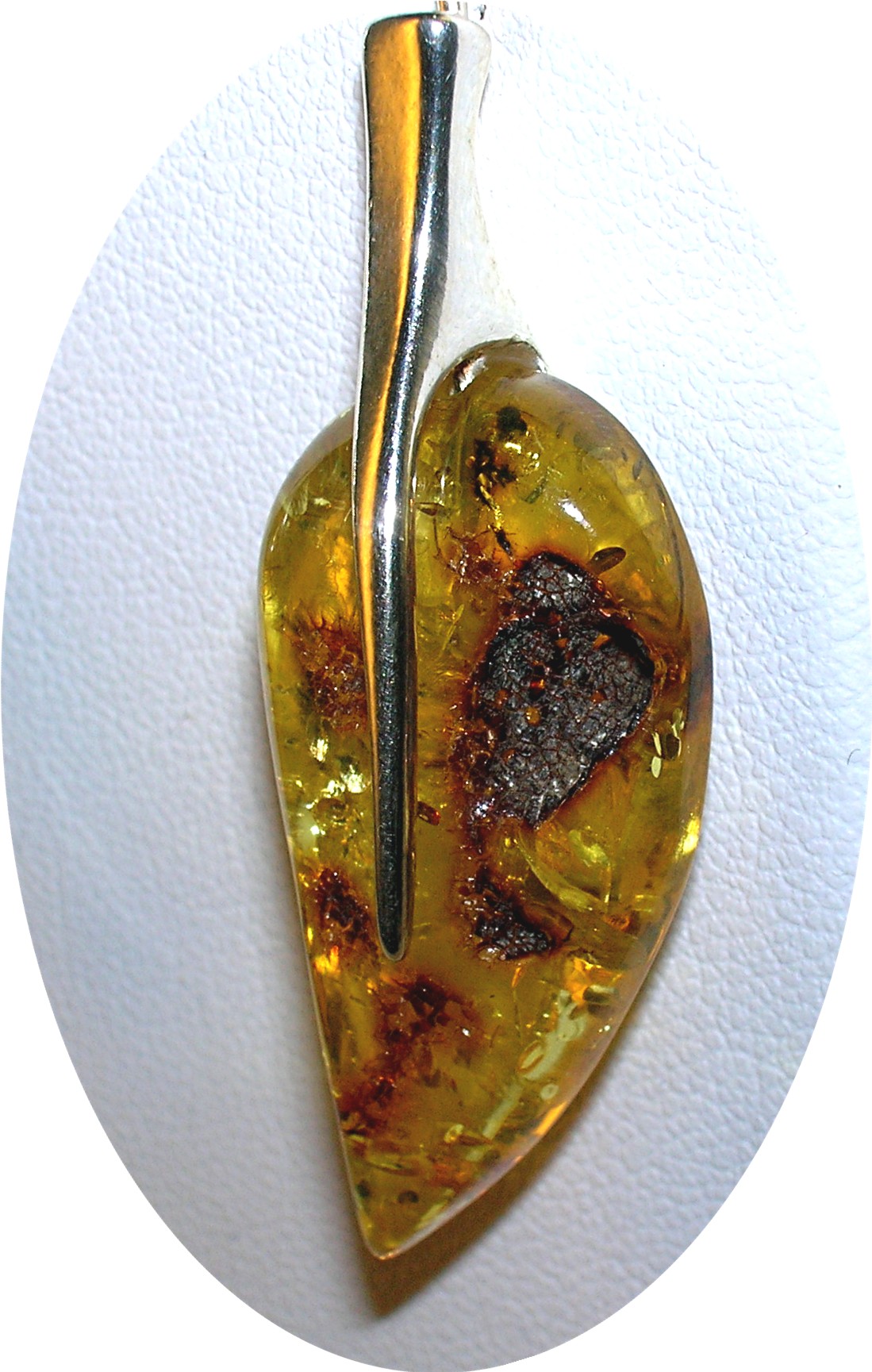 Baltic Amber Sterling Silver  Earrings Signed V