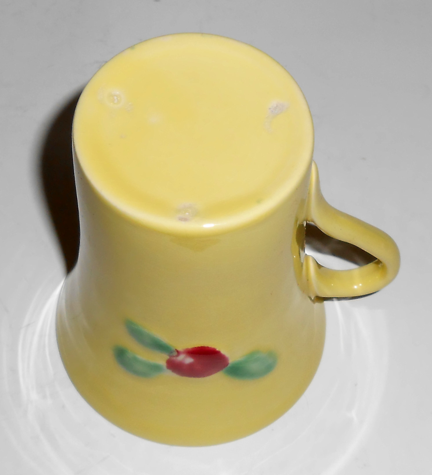 Coors Pottery Rosebud Very Rare Yellow Handled Tumbler