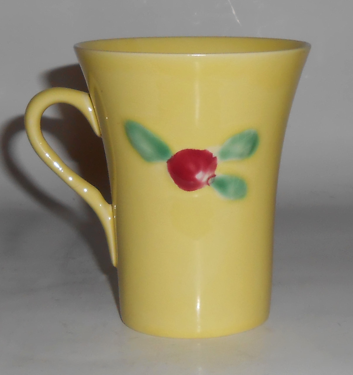 Coors Pottery Rosebud Very Rare Yellow Handled Tumbler
