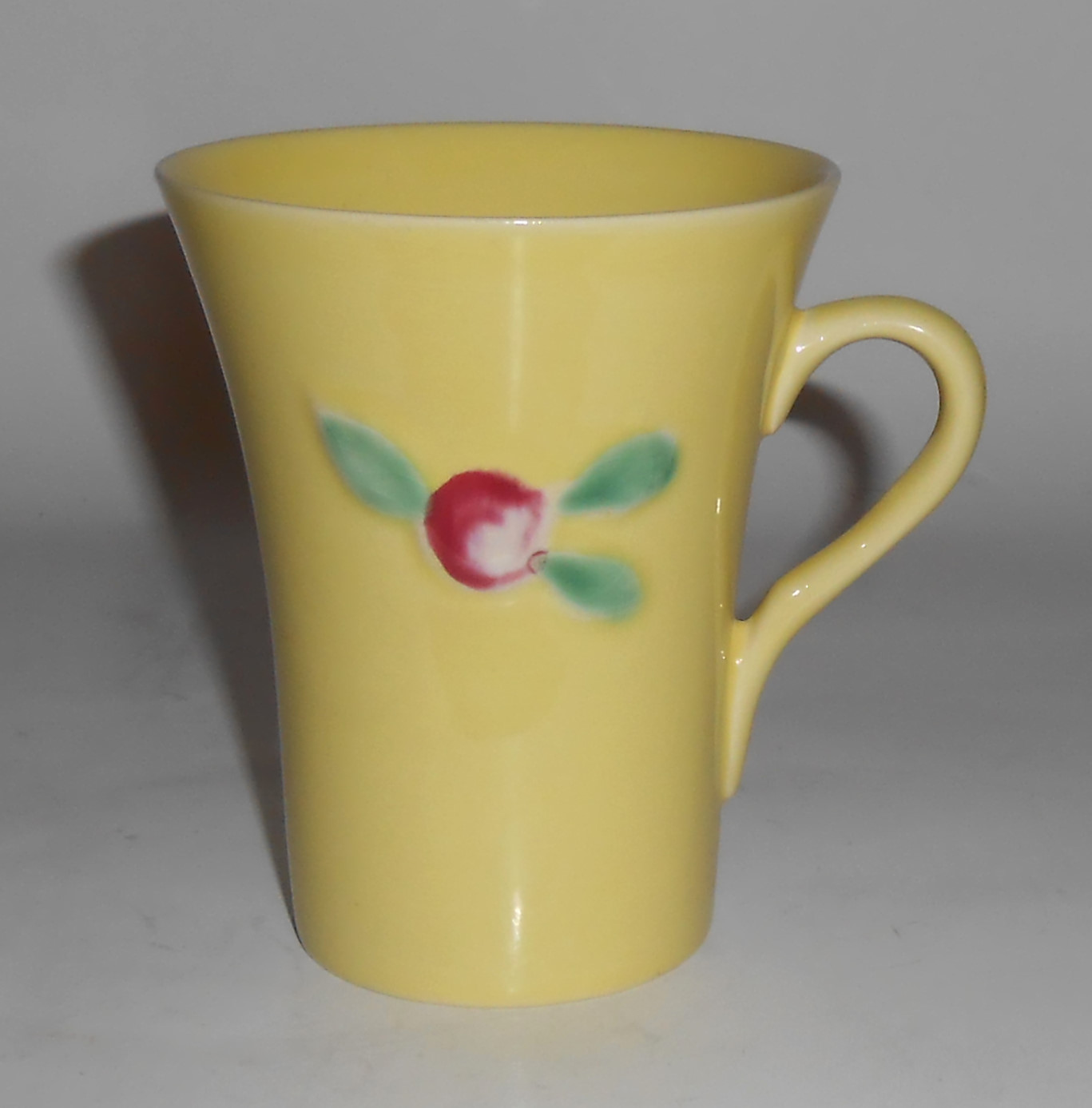 Coors Pottery Rosebud Very Rare Yellow Handled Tumbler