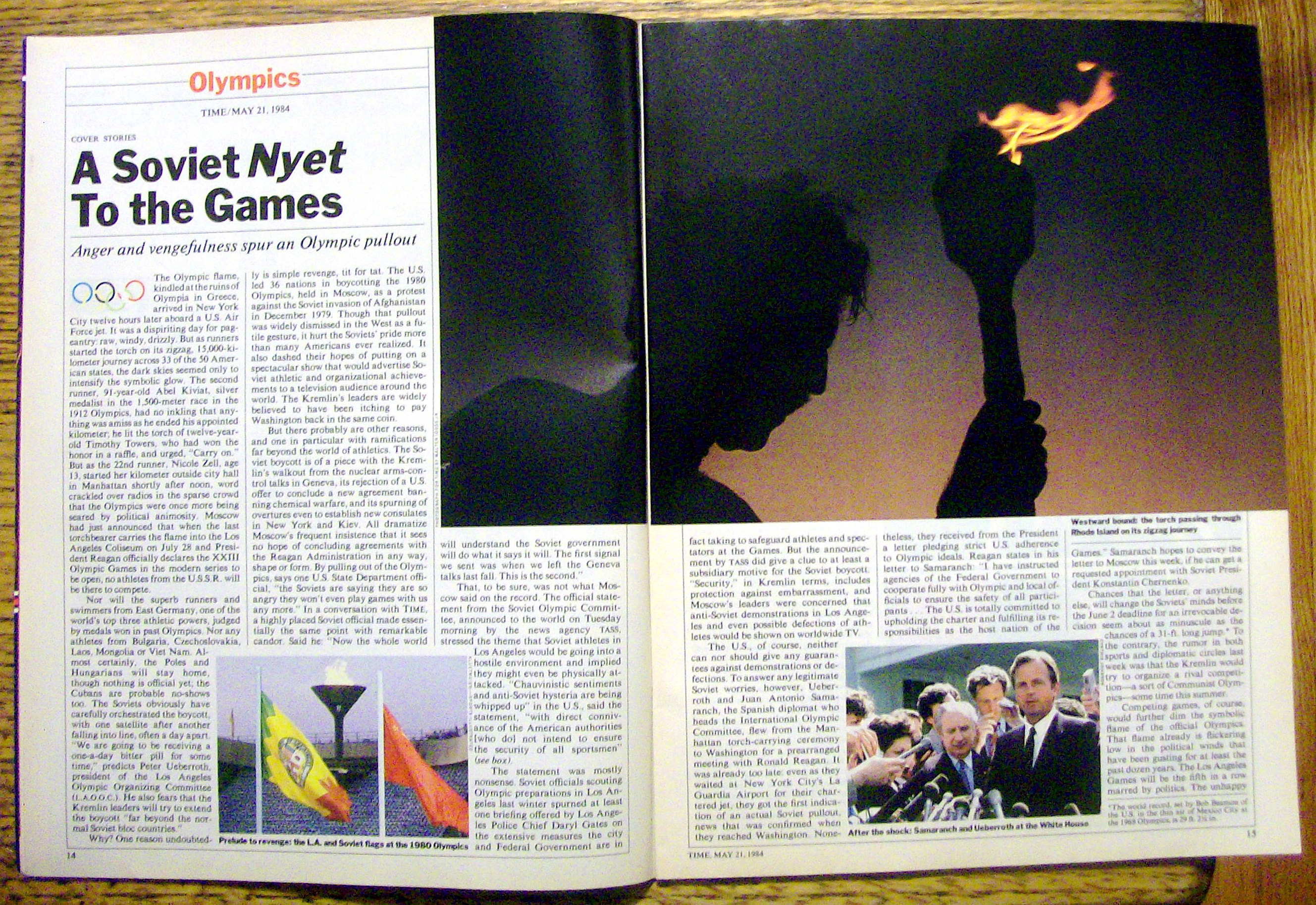 Time Magazine-May 21, 1984-Olympic Turmoil