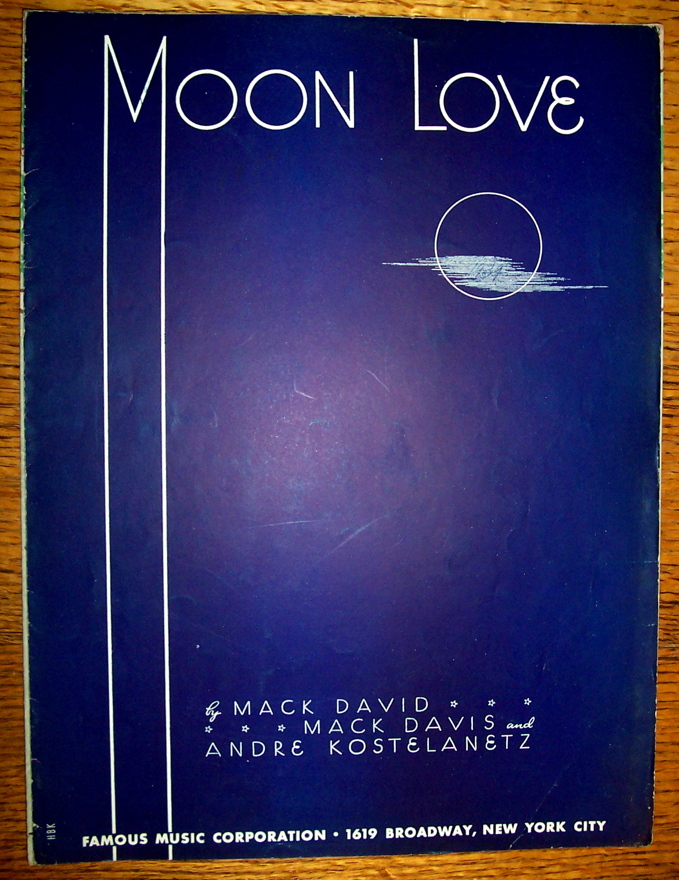 Sheet Music For 1939 Moon Love