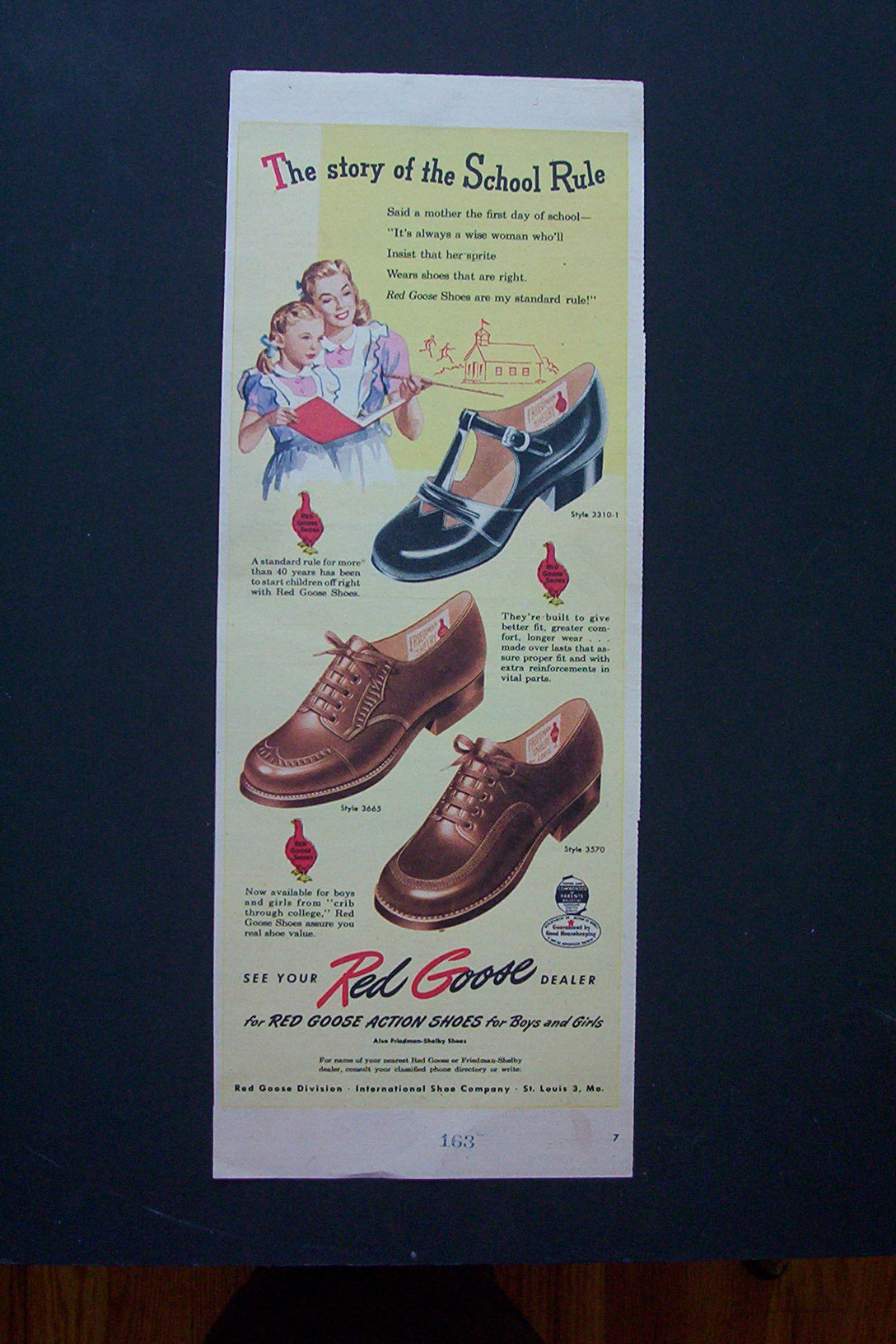 1948 Red Goose Shoes with 3 Different Styles of shoes