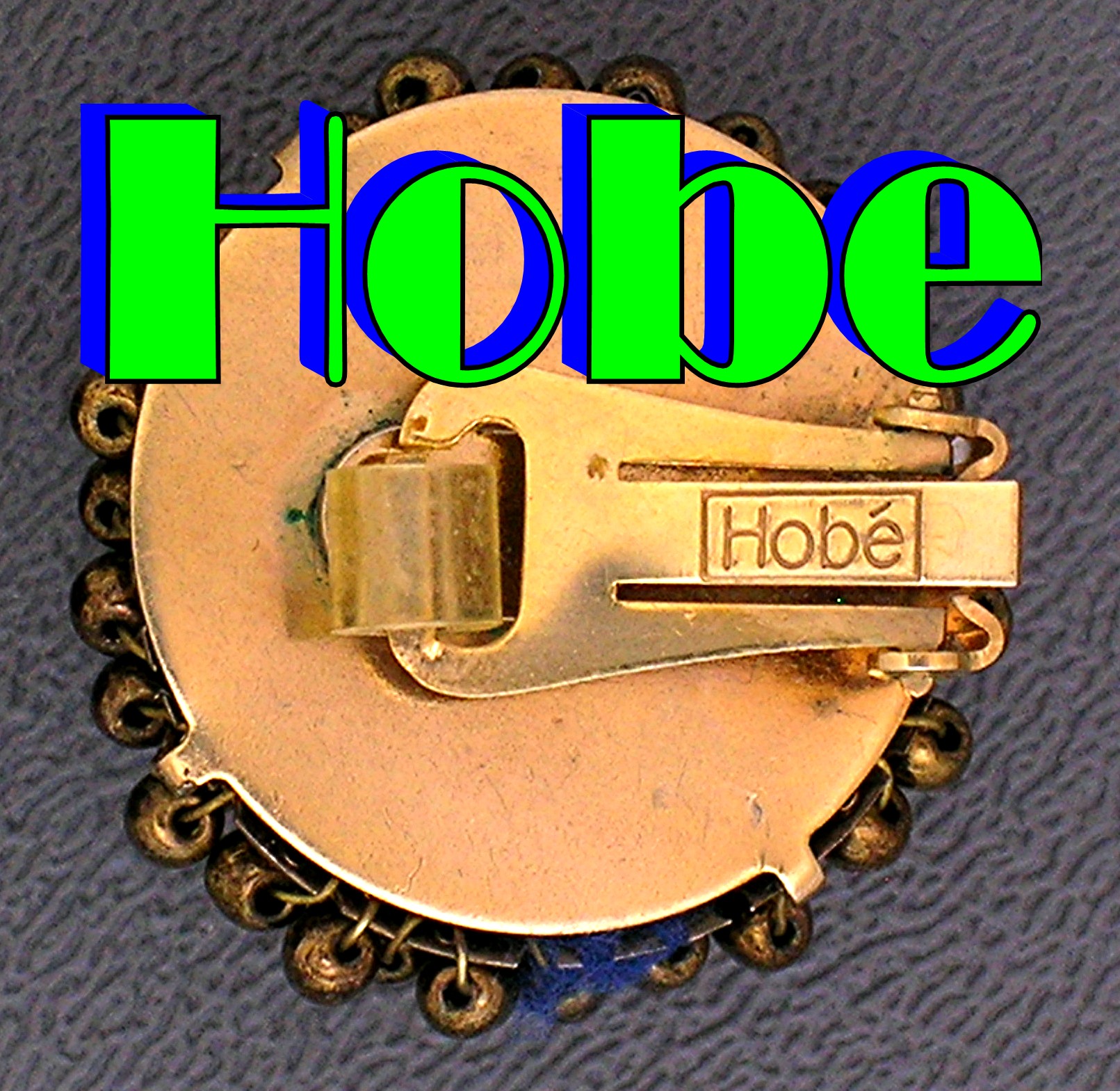 Hobe Bronze Filigree Glass Crystal Necklace Earrings