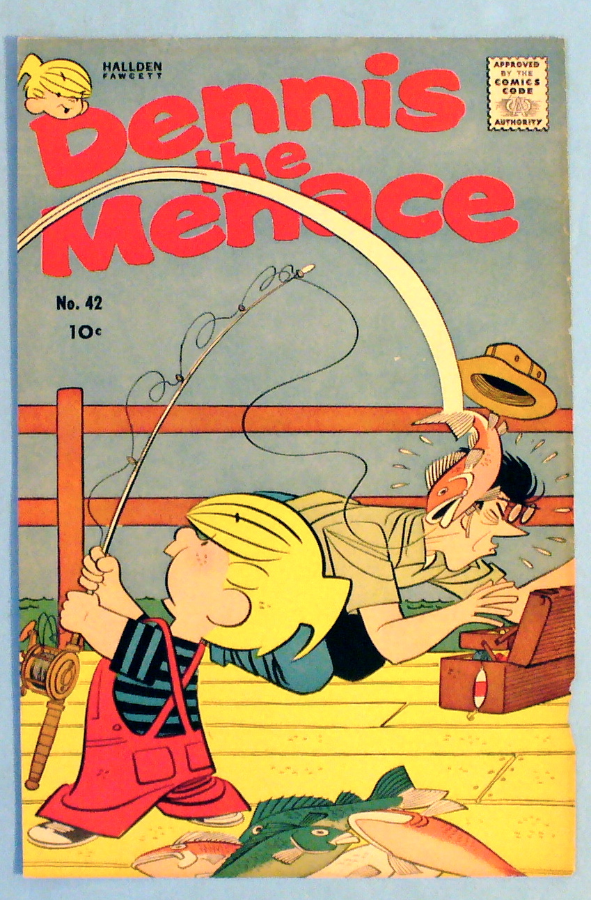 Dennis the Menace #42-1960 Comic Cover-Dennis Fishing