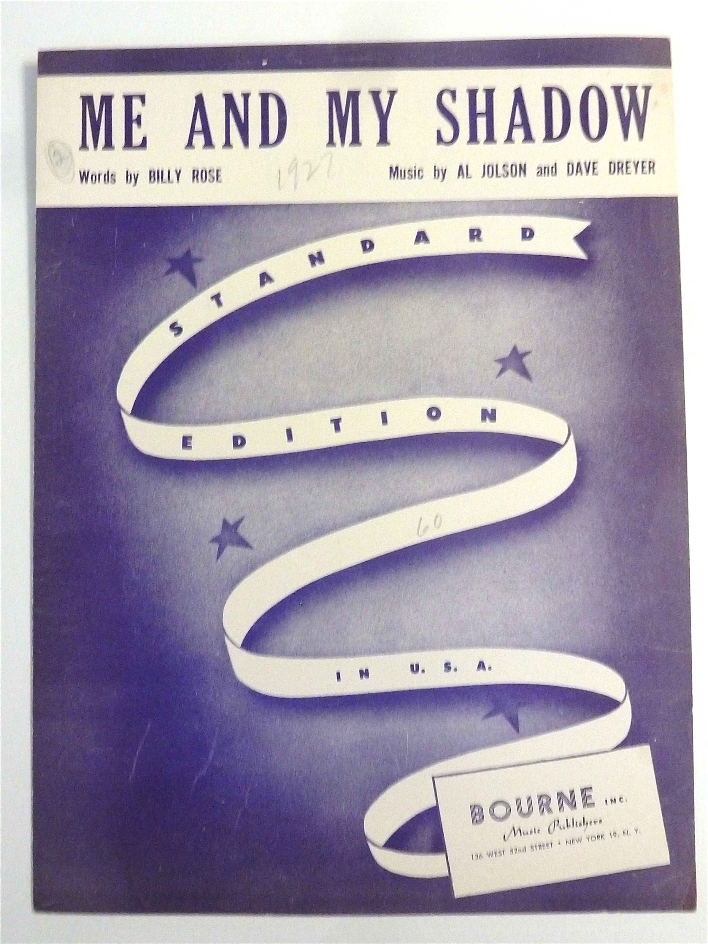 Sheet Music For 1927 Me & My Shadow