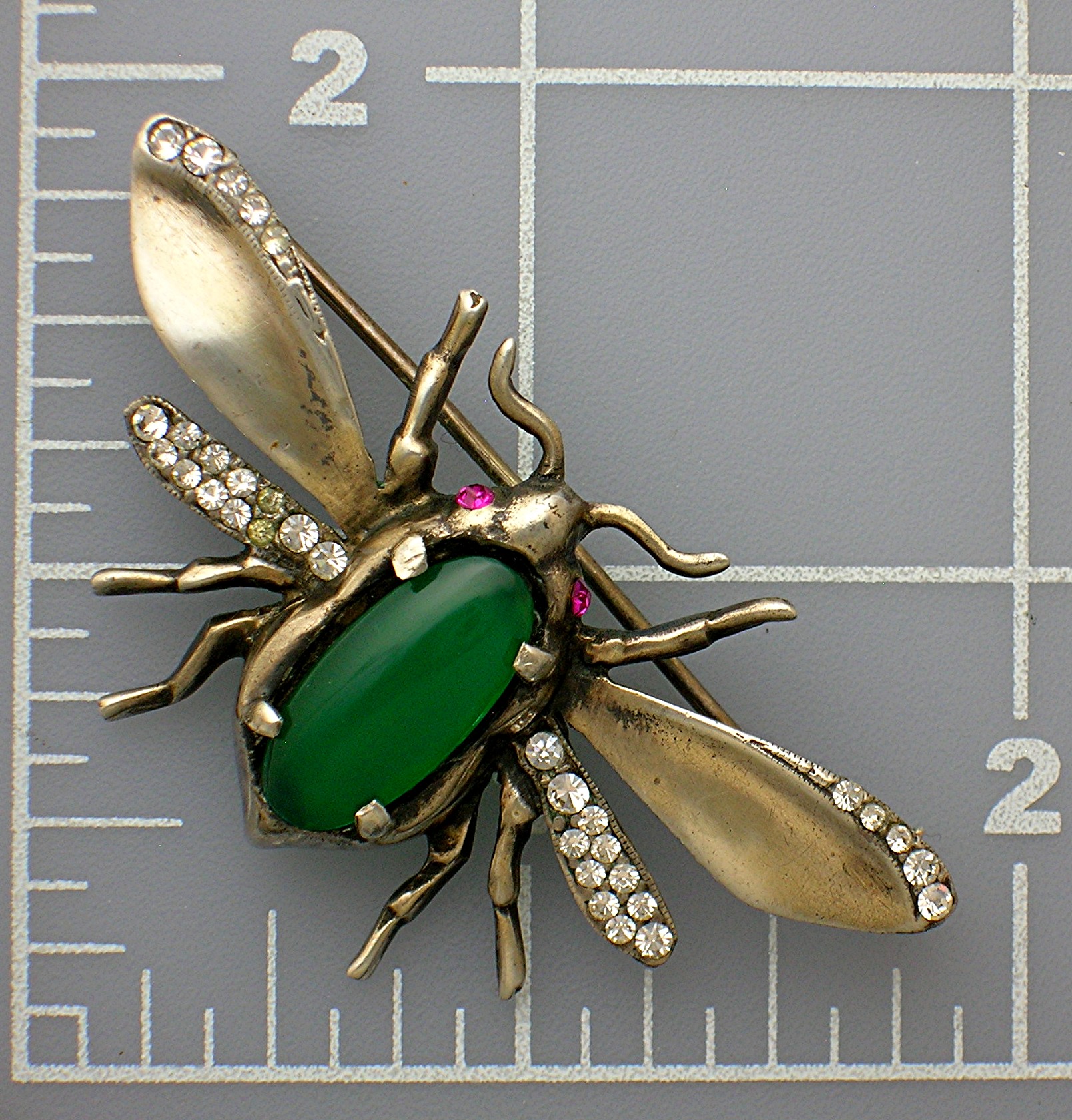 NORDIC Jewelled Bug Brooch Sterling Silver