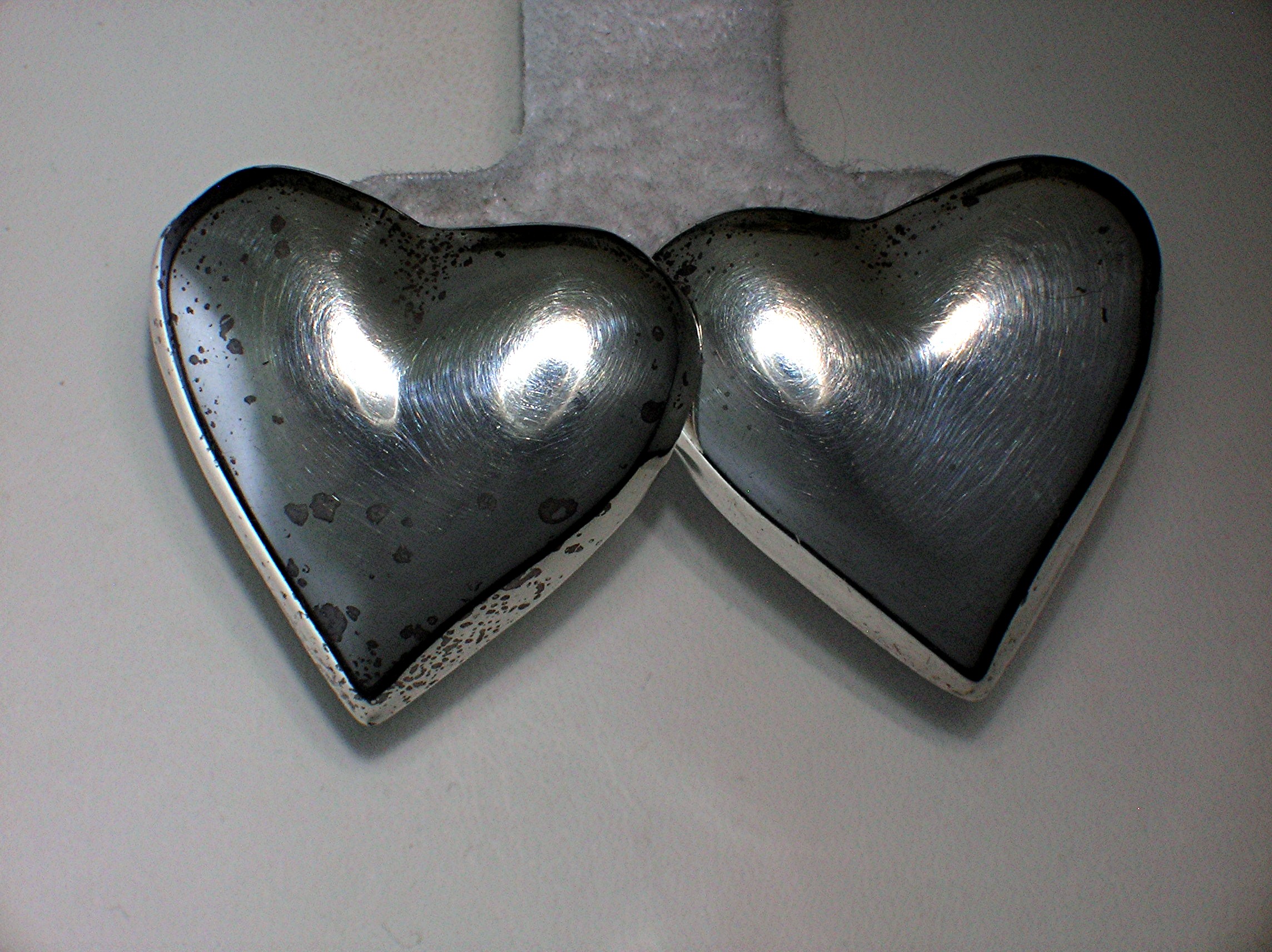 Taxco  Sterling Silver Heart Earrings Post Mexico