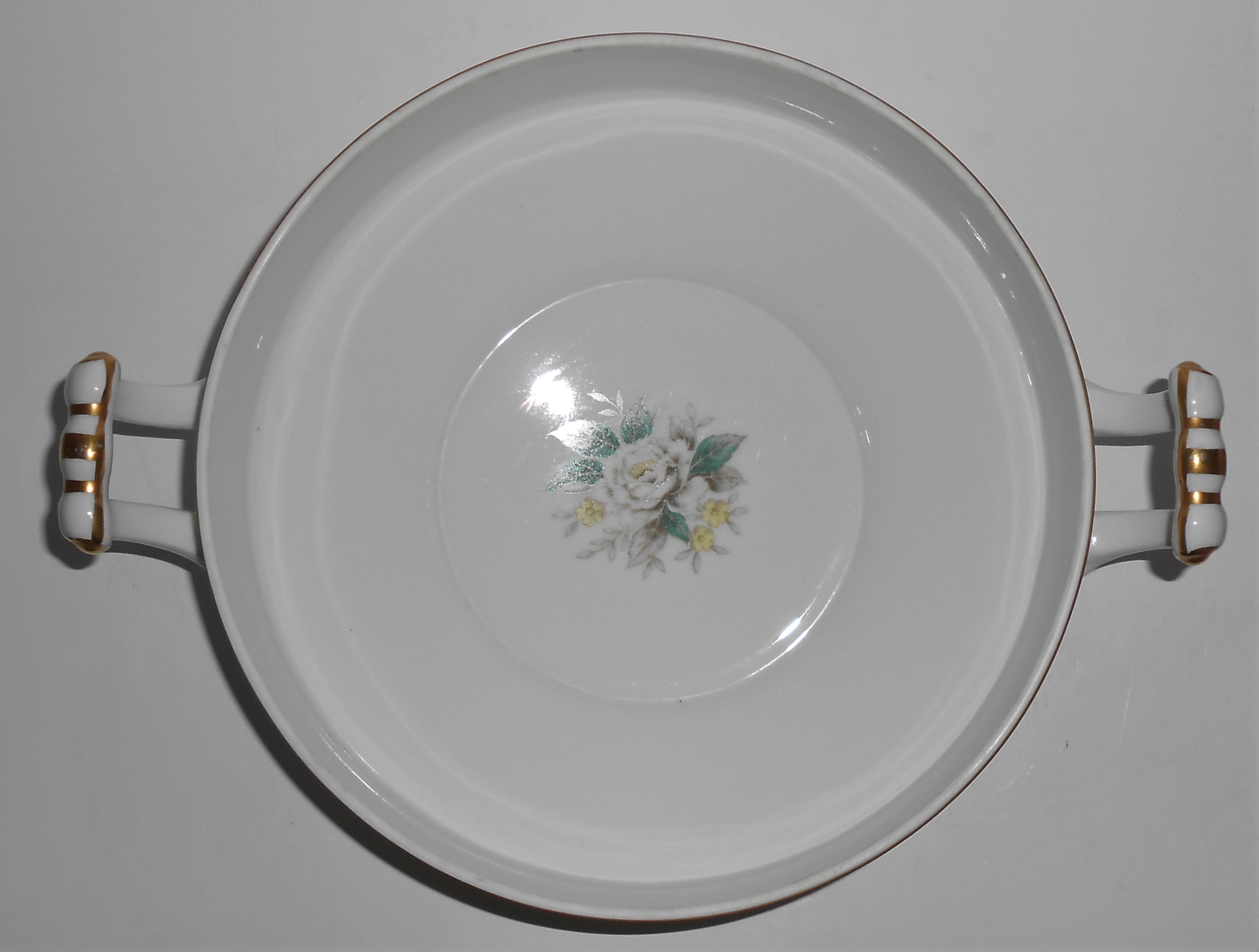 Noritake China White Rose w/Gold Mystery Covered Veg