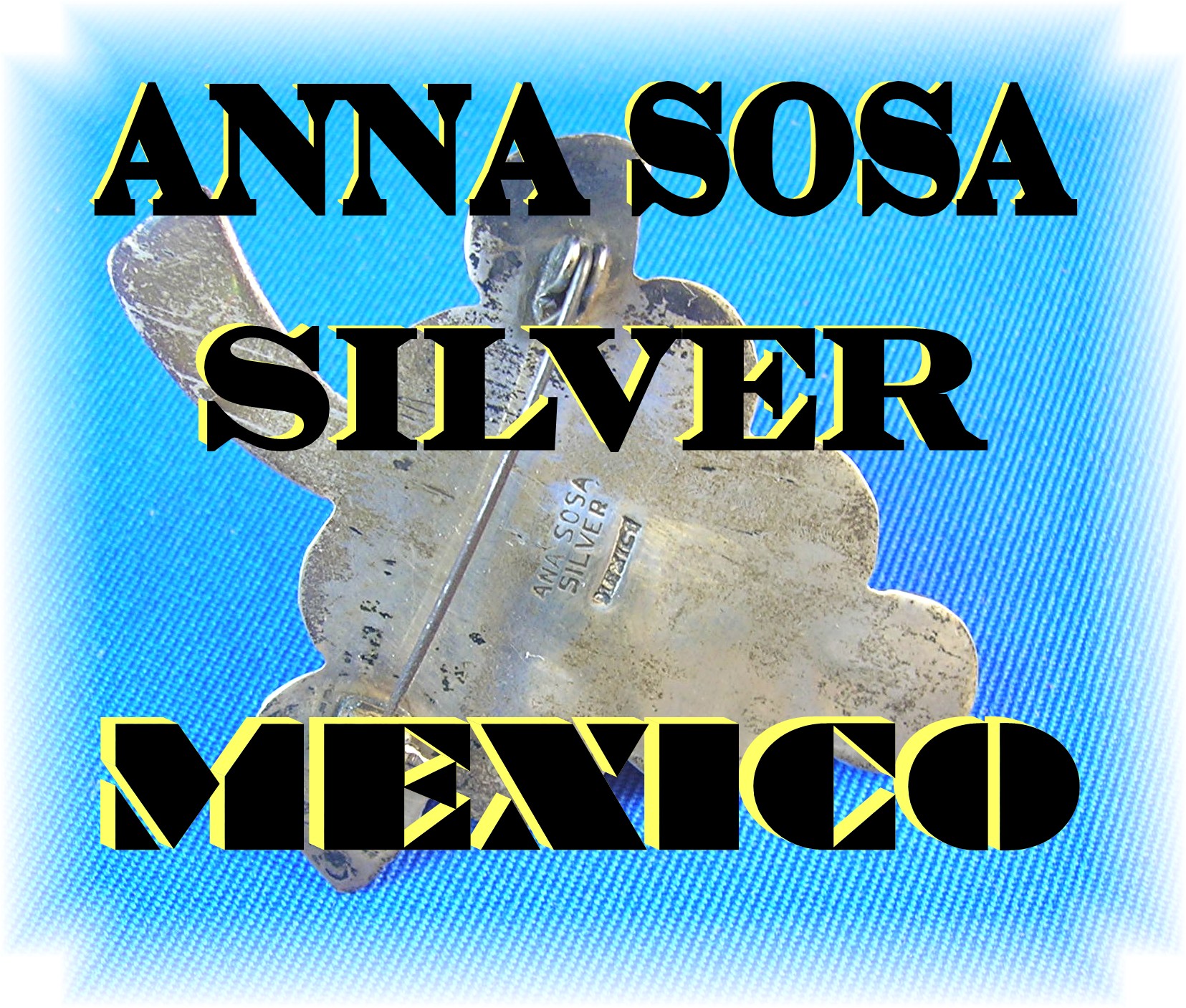Signed ANA SOSA Mexican  Sterling Silver Grape Brooch