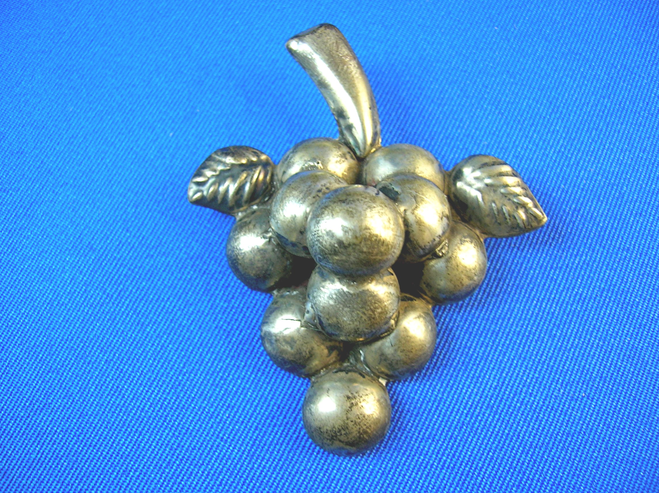 Signed ANA SOSA Mexican  Sterling Silver Grape Brooch